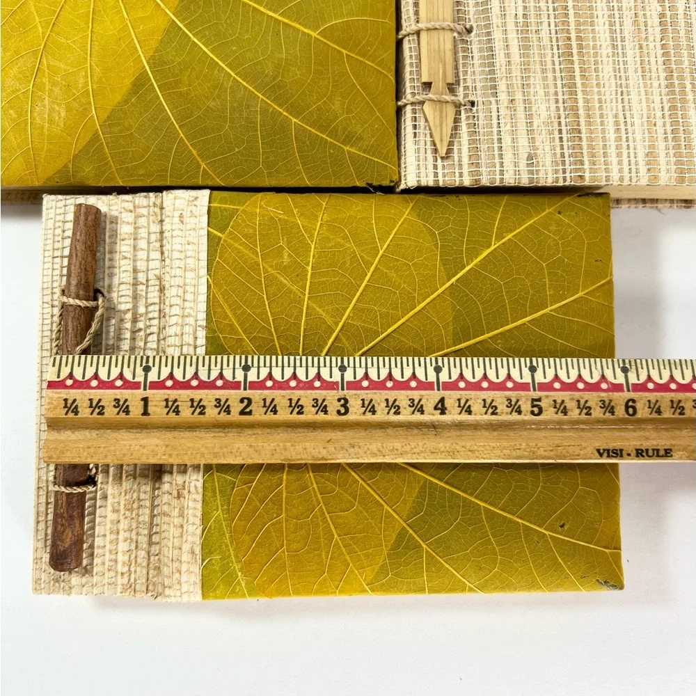 NWT Handcrafted Journals handmade papers textured covers blank inside‎ set of 3